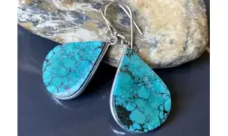 Turquoise 925 Silver plated Earring