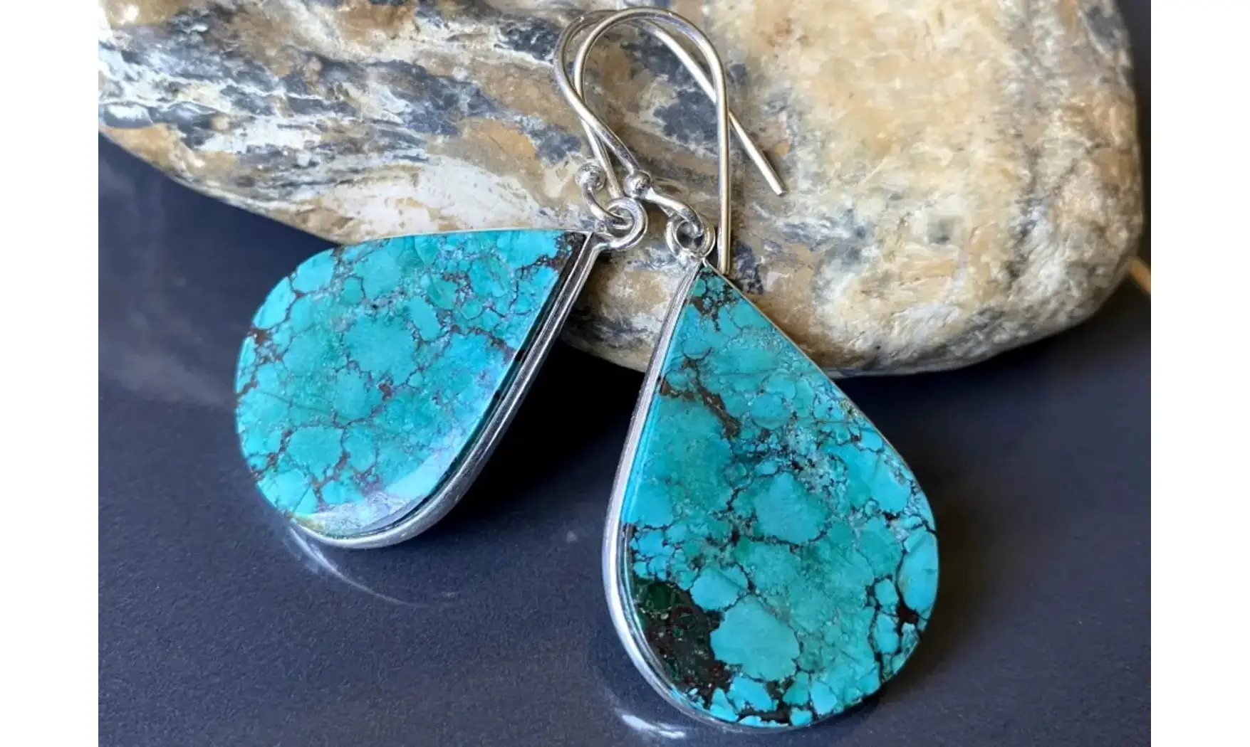 Turquoise pierre BO Argent