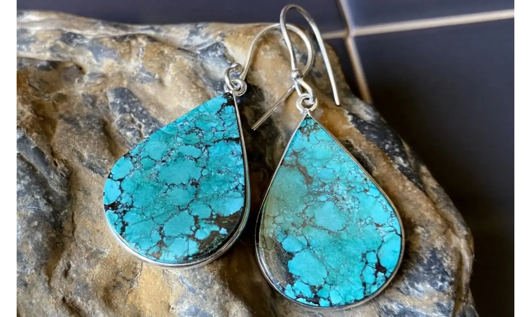 Turquoise pierre BO Argent