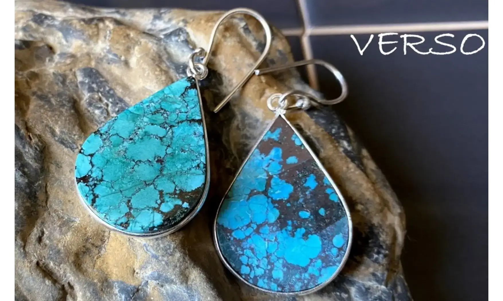 Turquoise pierre BO Argent