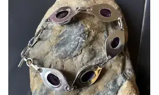 Améthyste bracelet pierres & Argent