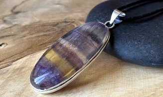 Fluorine multicolore pendentif & Argent