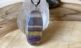 Fluorine multicolore pendentif & Argent