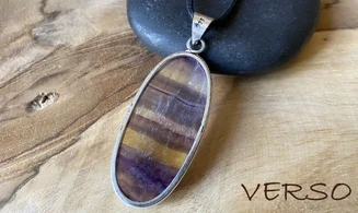 Fluorine multicolore pendentif & Argent