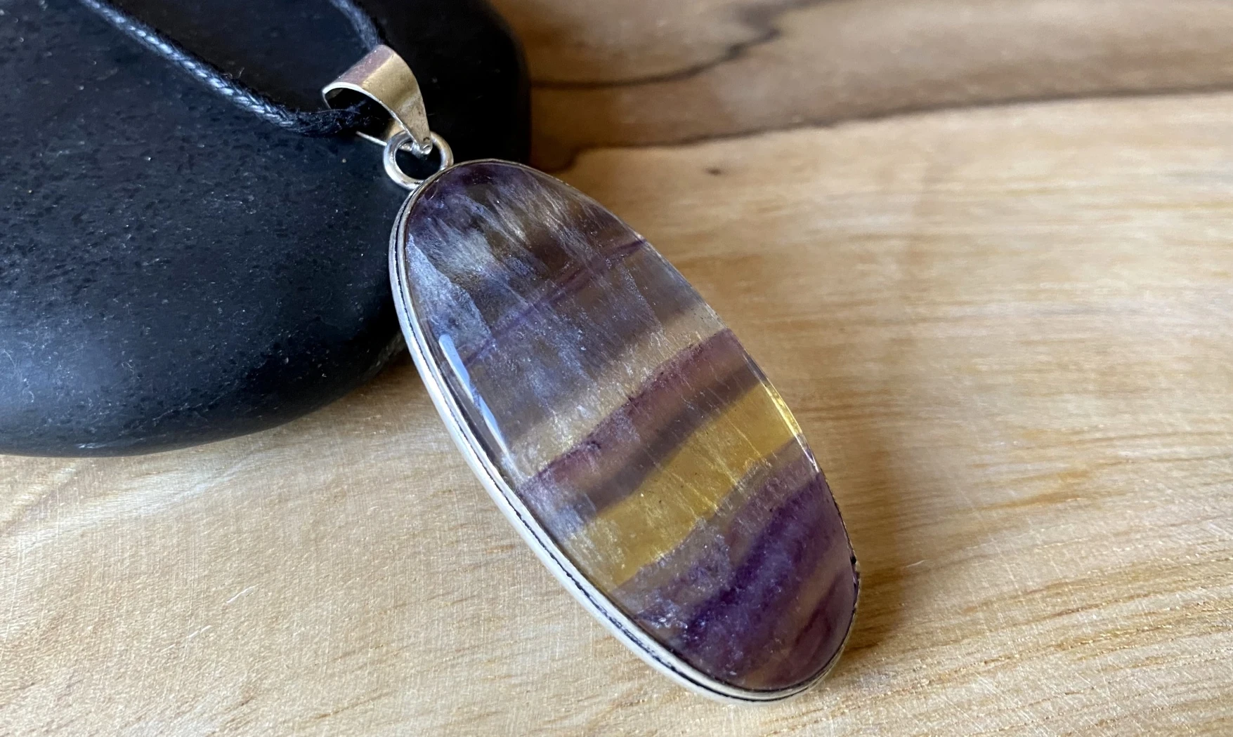 Fluorine multicolore pendentif & Argent