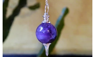 Améthyste pierre pendule sphère
