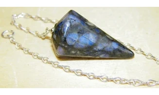 Ocean Jasper faceted cone pendulum