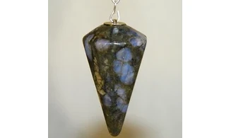Ocean Jasper faceted cone pendulum