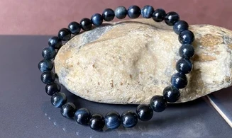 Hawk's eye Round beads bracelet