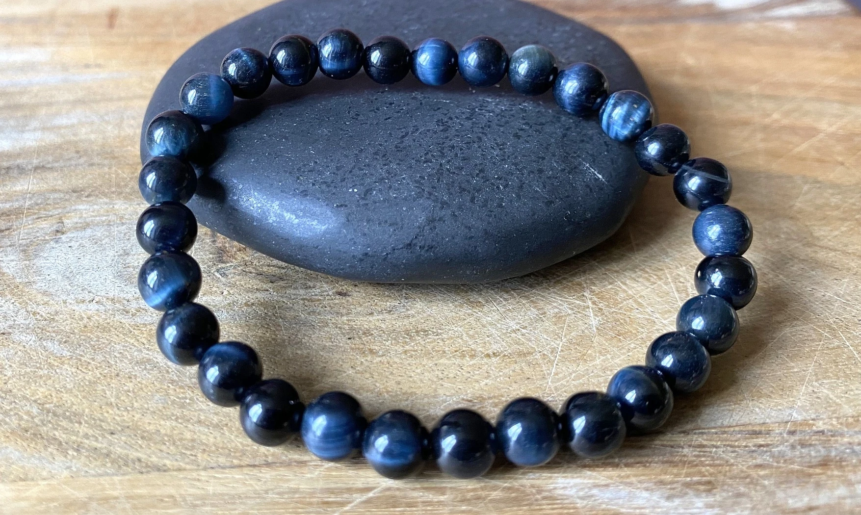 Oeil de Faucon pierres Boules bracelet