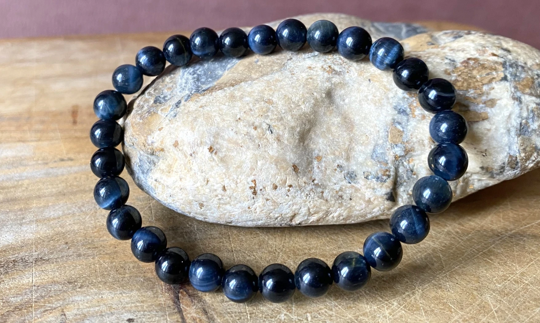 Oeil de Faucon pierres Boules bracelet