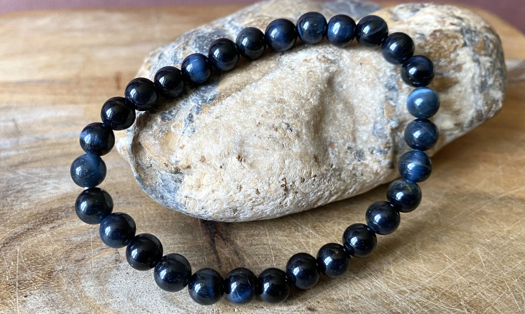 Oeil de Faucon pierres Boules bracelet