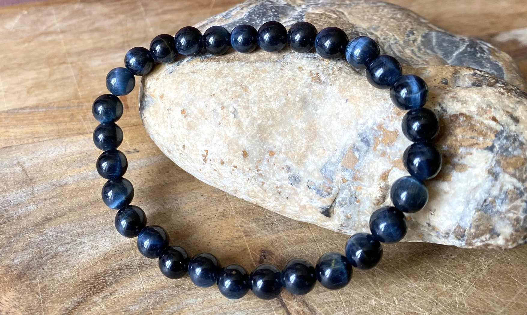 Oeil de Faucon pierres Boules bracelet