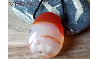 Cornaline pierre percée 1 pendentif