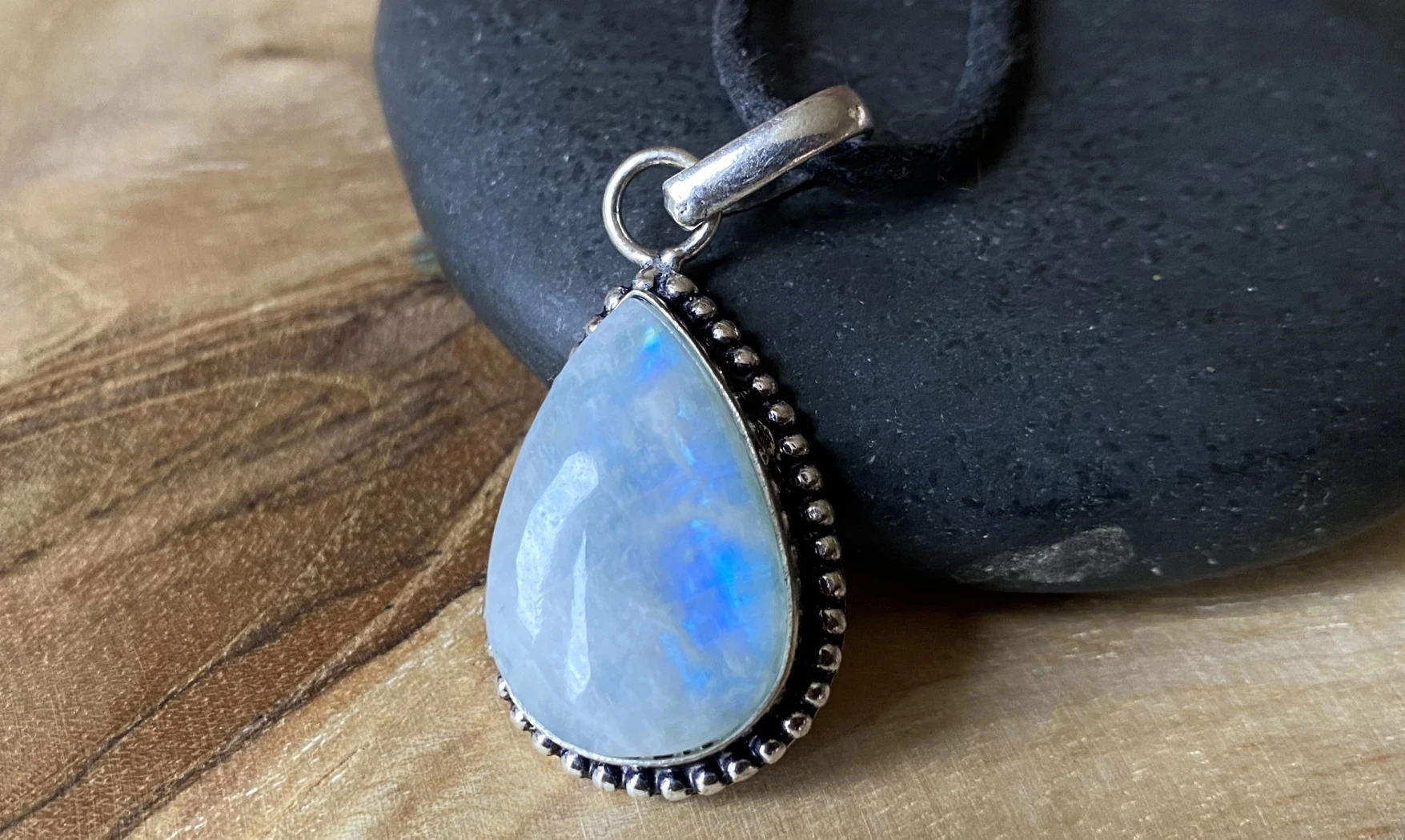 Pierre de Lune pendentif & Argent 6