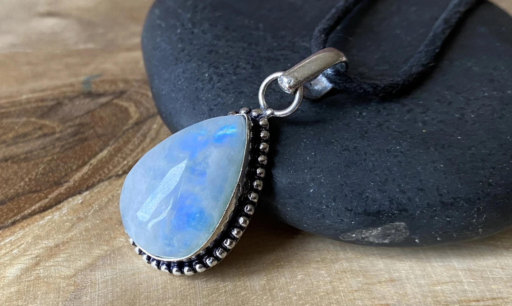 Pierre de Lune pendentif & Argent 6