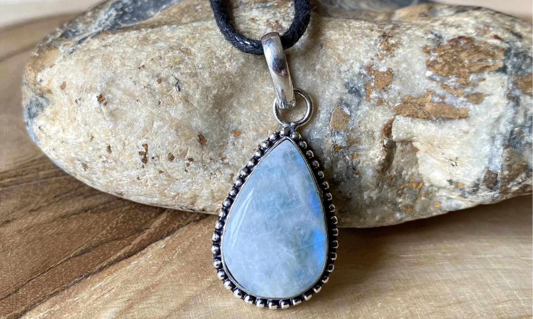Pierre de Lune pendentif & Argent 6