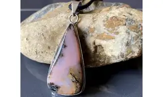 Pink Opal & 925 Silver plated