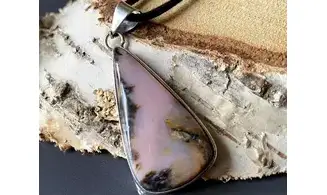 Pink Opal & 925 Silver plated