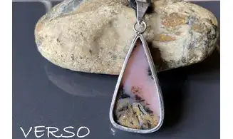 Pink Opal & 925 Silver plated