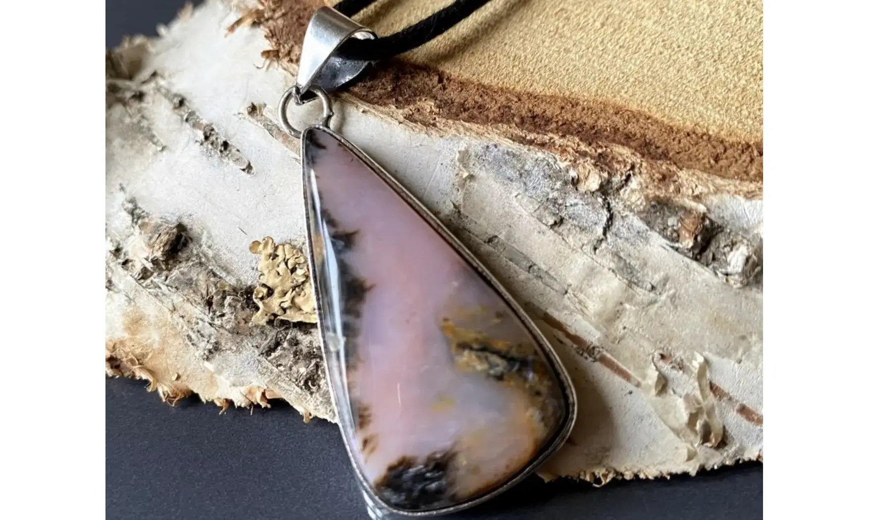 Pink Opal & 925 Silver plated