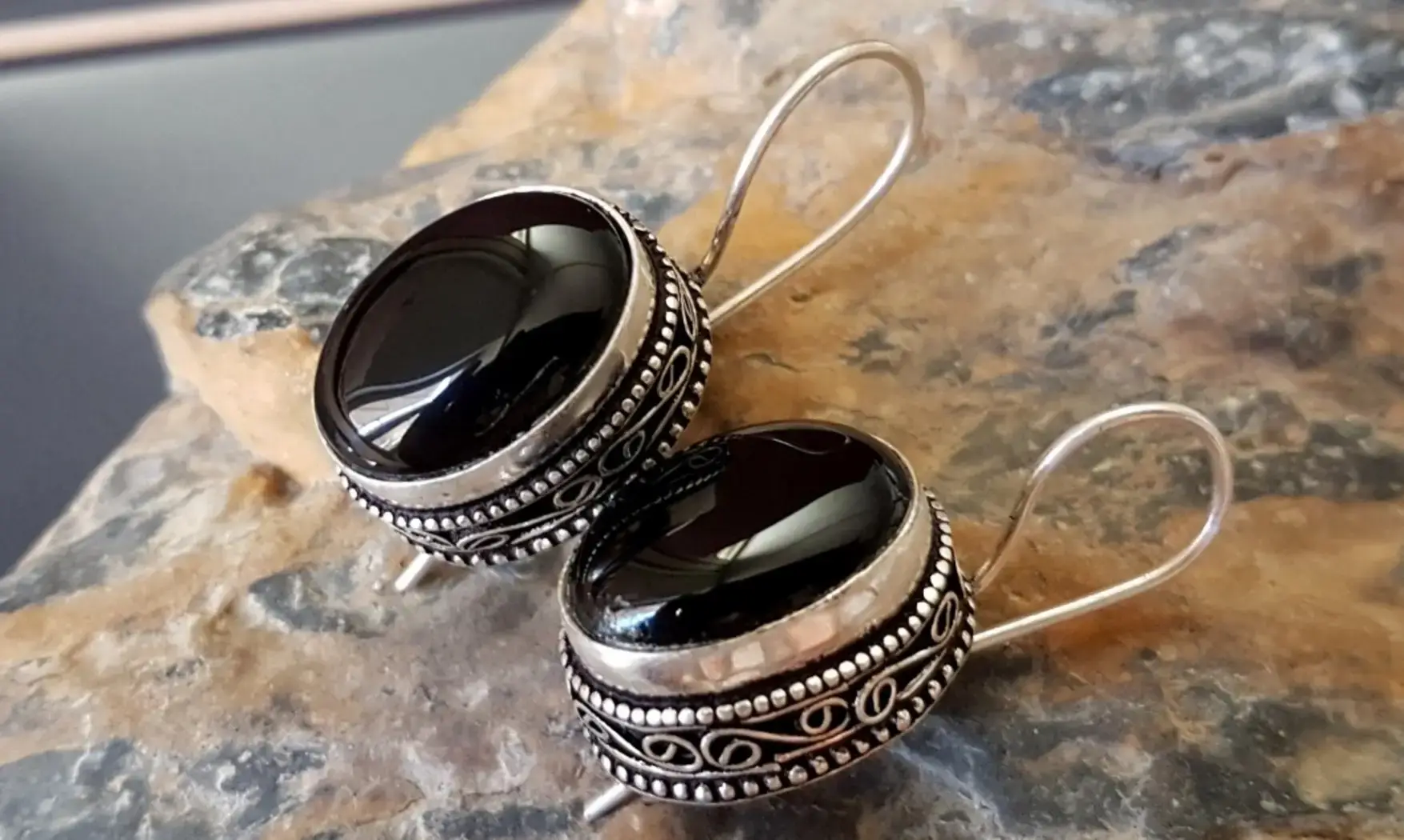 Onyx Noir pierre BO Argent