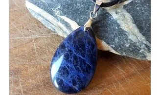 Sodalite Palm stone pendant 3