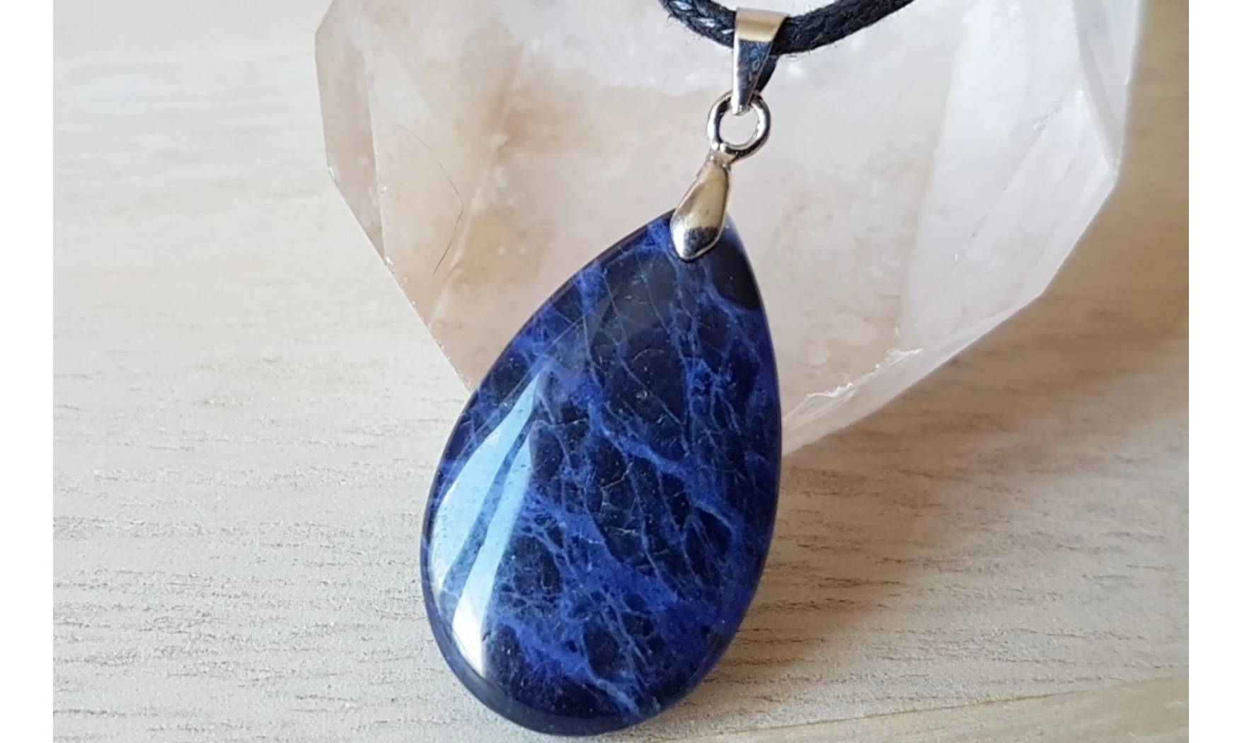 Sodalite Galet pierre pendentif 3