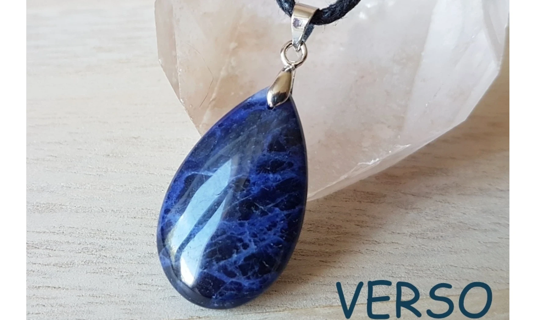 Sodalite Galet pierre pendentif 3