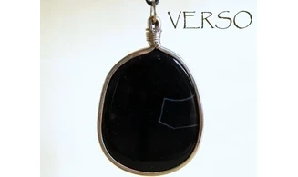 Agate 5 Galet pierre pendentif