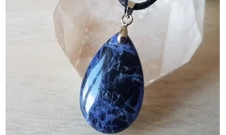 Sodalite Galet pierre pendentif 2