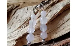 Rose Quartz beads Earring