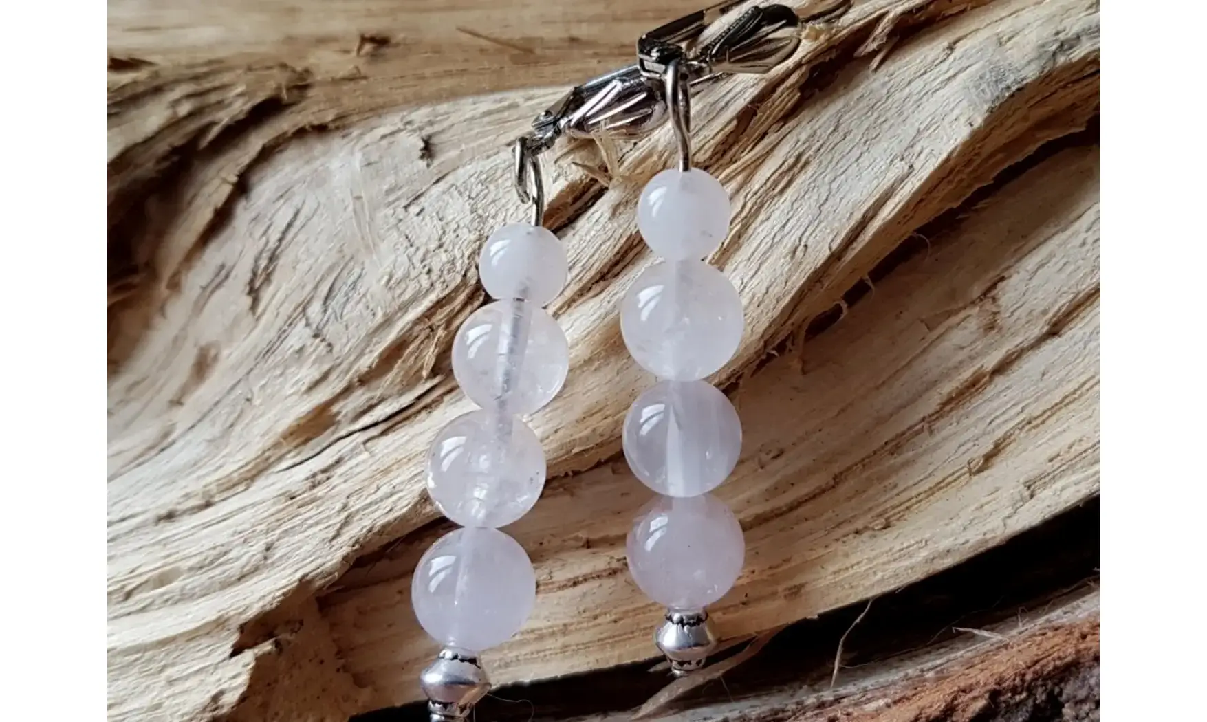 Rose Quartz beads Earring