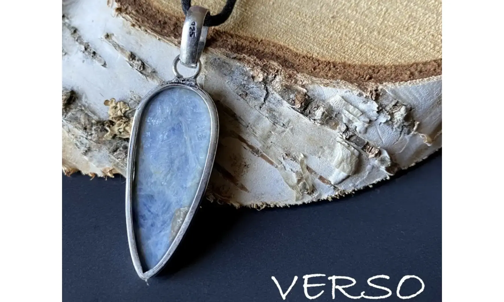 Cyanite pendentif & Argent