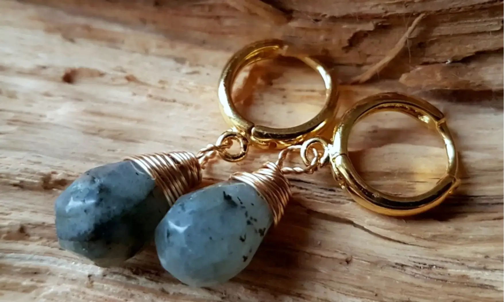 Labradorite Earrings Teardrop