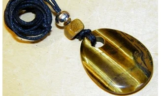 Oeil de Tigre Galet pierre pendentif