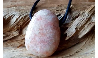 Sunstone stone drilled pendant 3