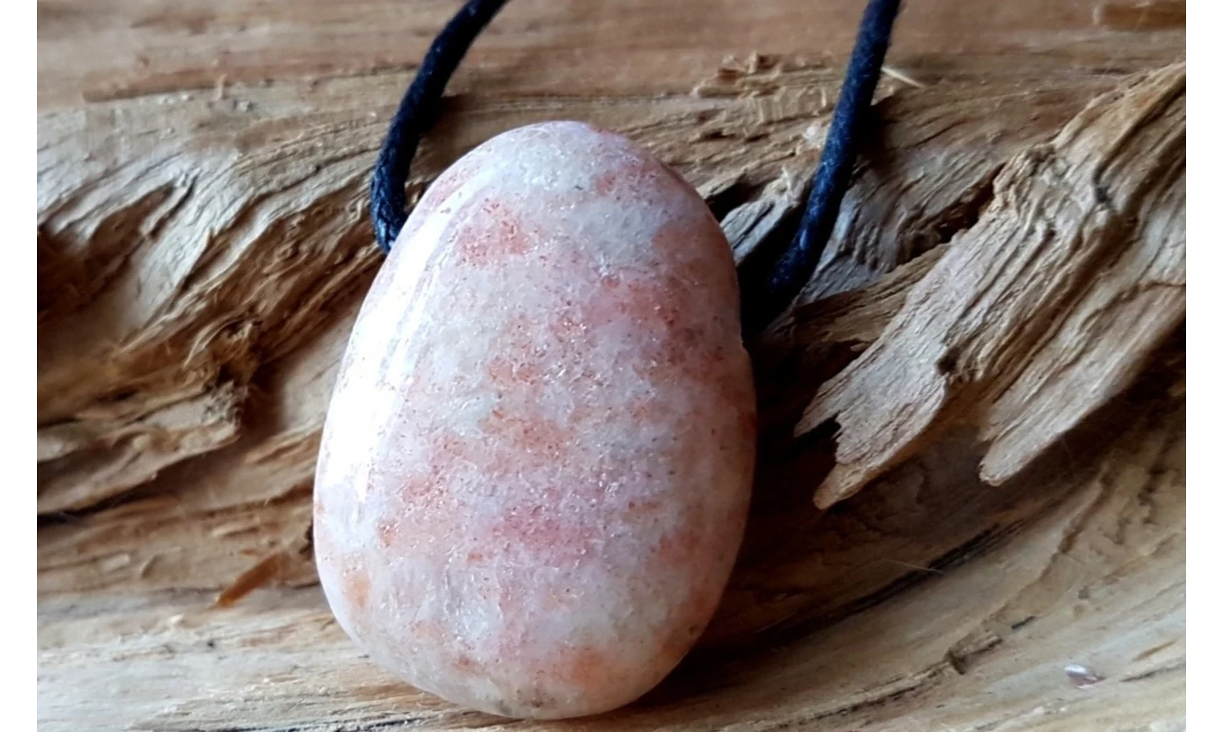 Sunstone stone drilled pendant 3
