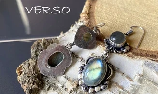 Labradorite 925 Silver plated Earring