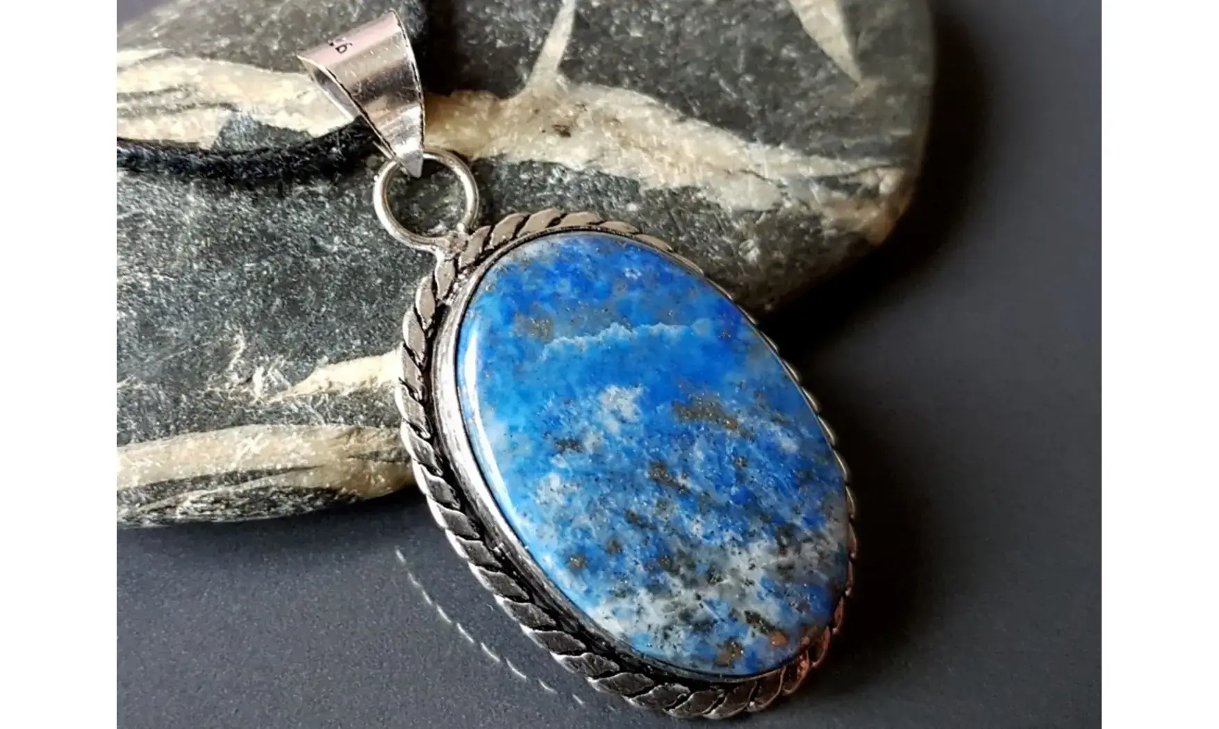 Lapis lazuli pendentif & Argent 1
