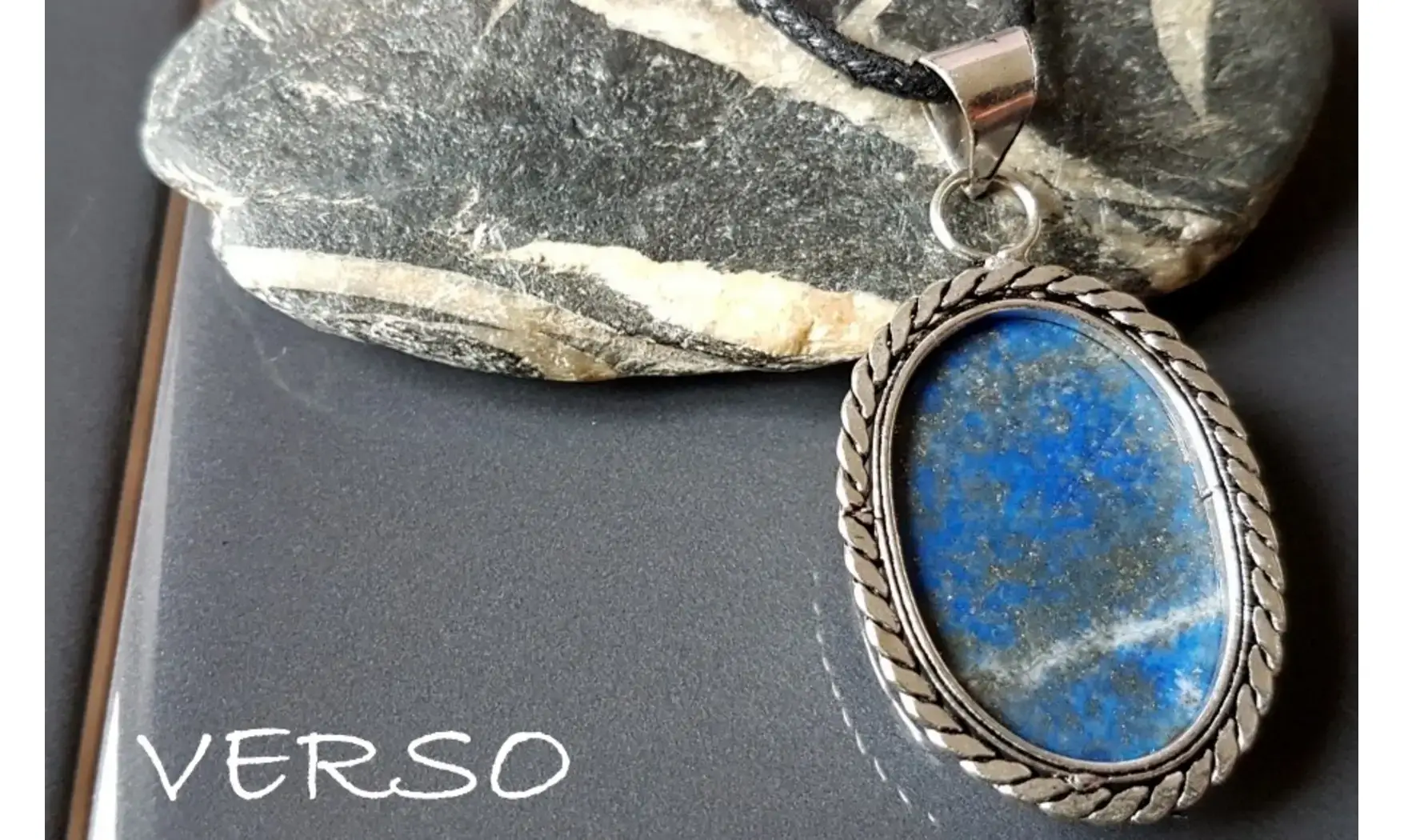 Lapis lazuli pendentif & Argent 1