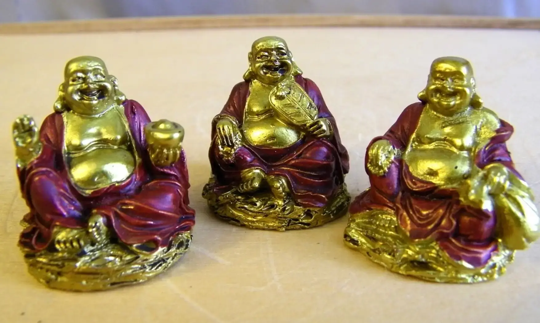 Petit Bouddha rieur Doré