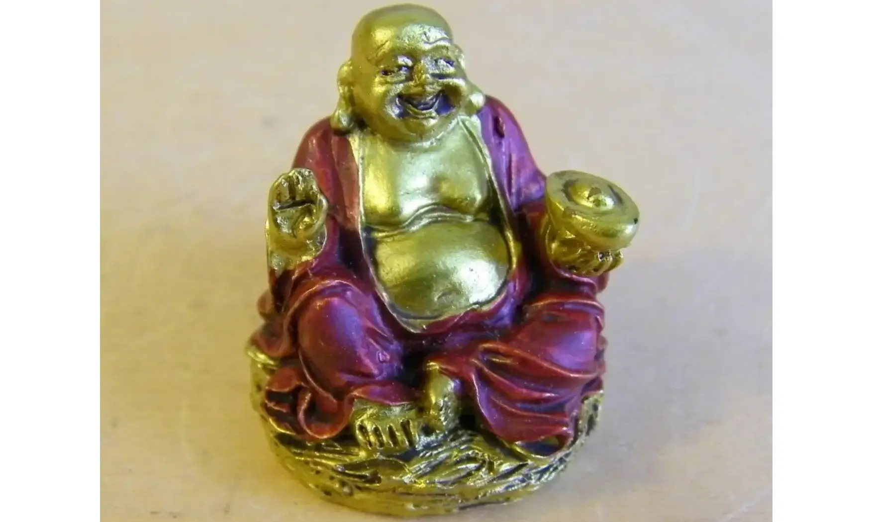 Petit Bouddha rieur Doré