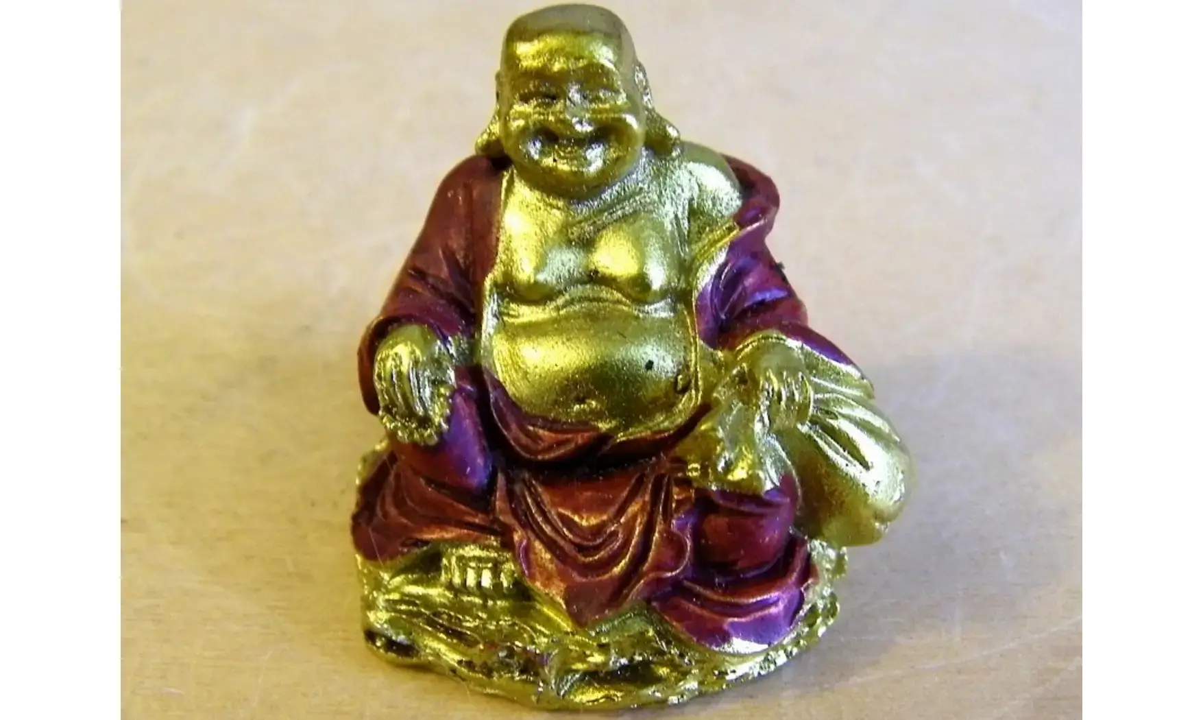 Petit Bouddha rieur Doré