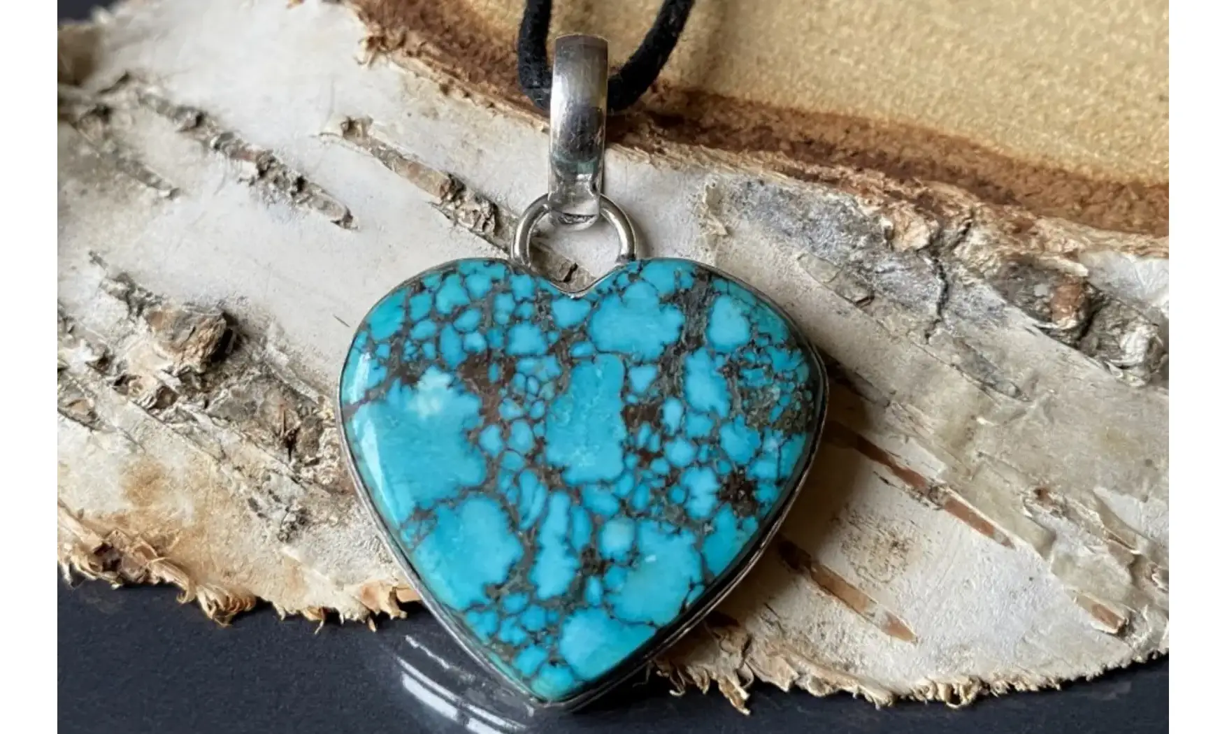 Turquoise pierre pendentif & Argent