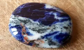 Sodalite Galet 3 pierre plate