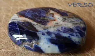 Sodalite Galet 3 pierre plate