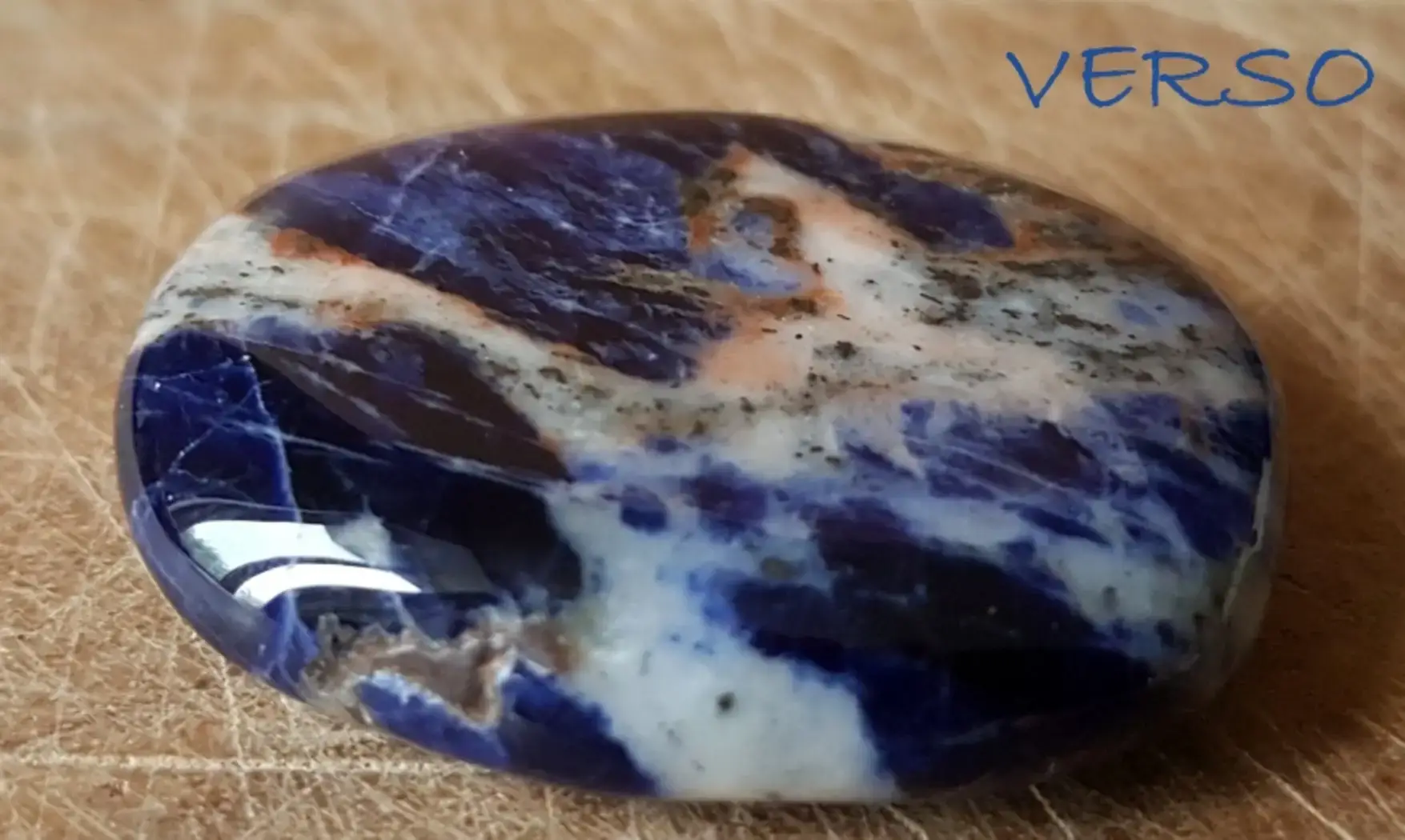 Sodalite Galet 3 pierre plate