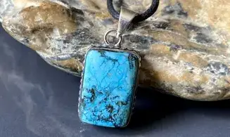 Turquoise pierre pendentif & Argent