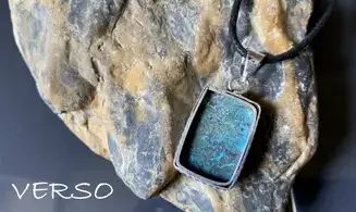 Turquoise pierre pendentif & Argent